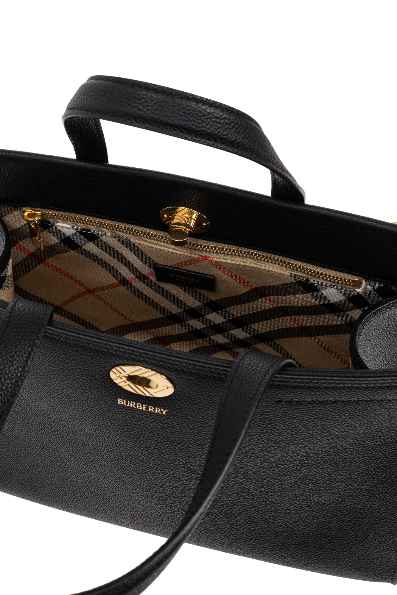 バッグ・カバンその他 BURBERRY Women Bags 8102214 A1189 black The bucket leather crossbody bag Burberry Black in Leather